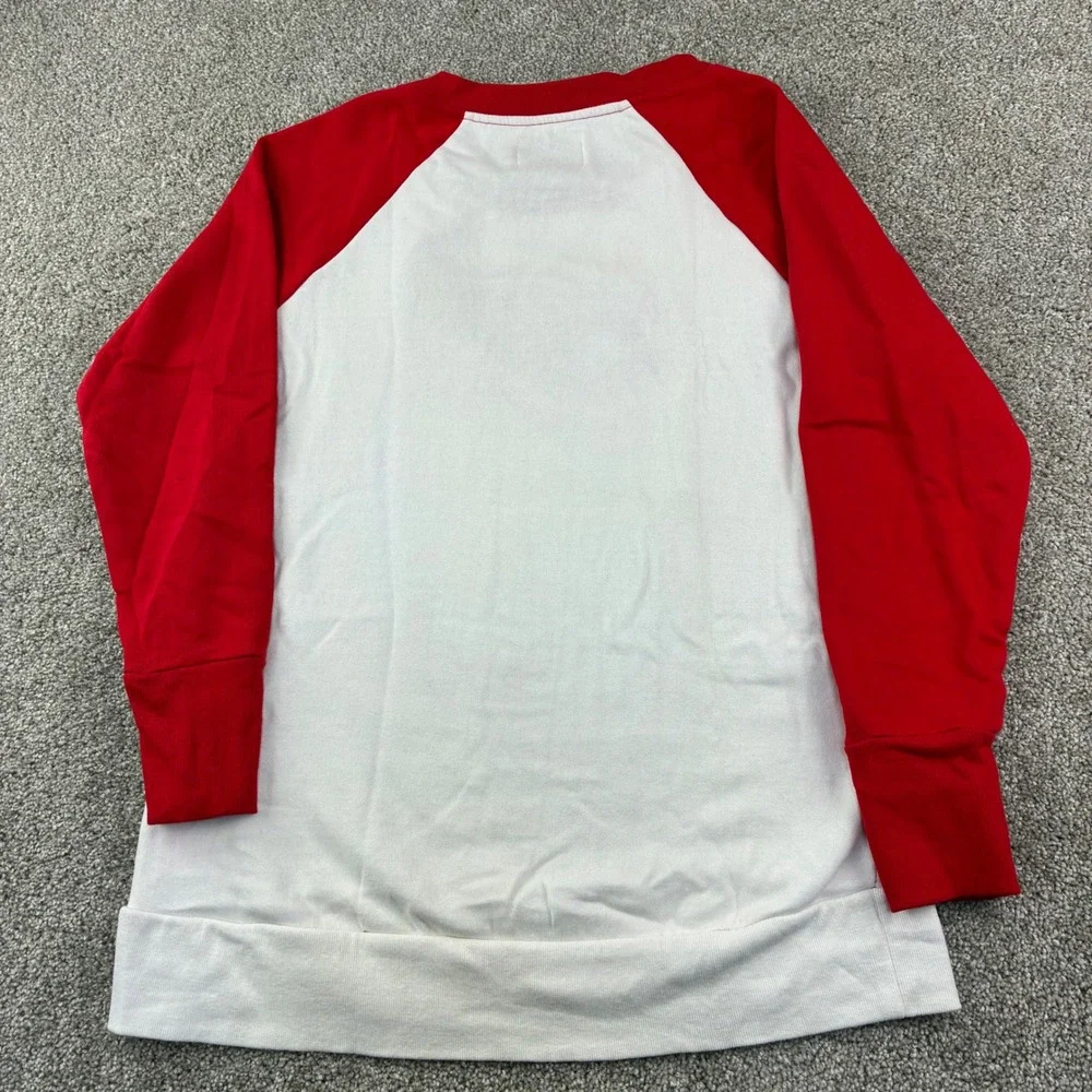 Detroit Red Wings Sweatshirt Womens L G-III 4Her NHL Fleece Chenille Logo Raglan